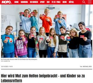 Digitaler Zeitungsausschnitt der MOPO zum Wettbewerb