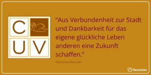 Logo der Christian und Ursula Voß Stiftung und ihr Leitmotiv.