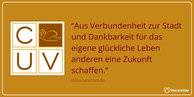 Logo der Christian und Ursula Voß Stiftung und ihr Leitmotiv.